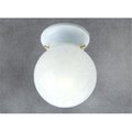 Brilliantbulb Gloss White Machine Blown Glass Globe Shade 85570 - Pack of 6 BR335905
